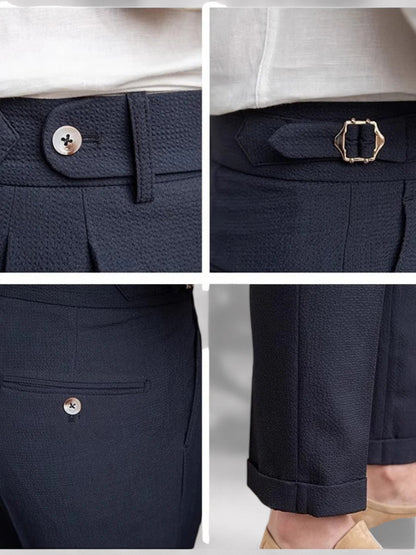 Classic Fit Pleated Mens Pants