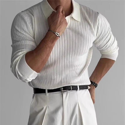 Classic Fit Textured Polo Shirt
