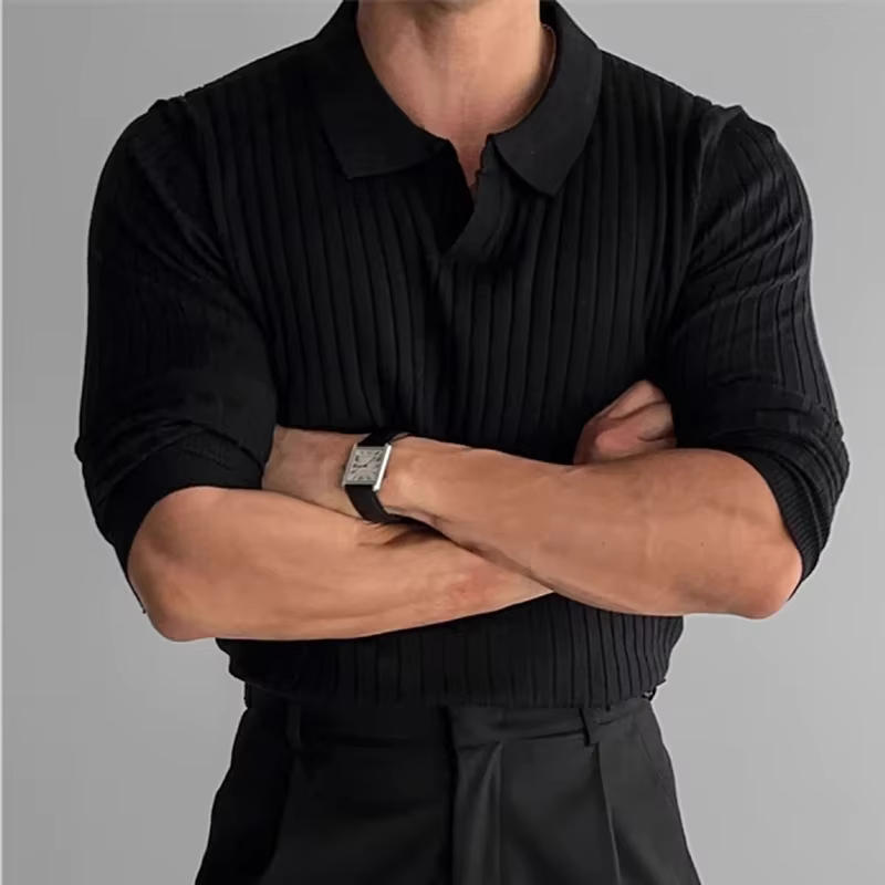 Classic Fit Textured Polo Shirt