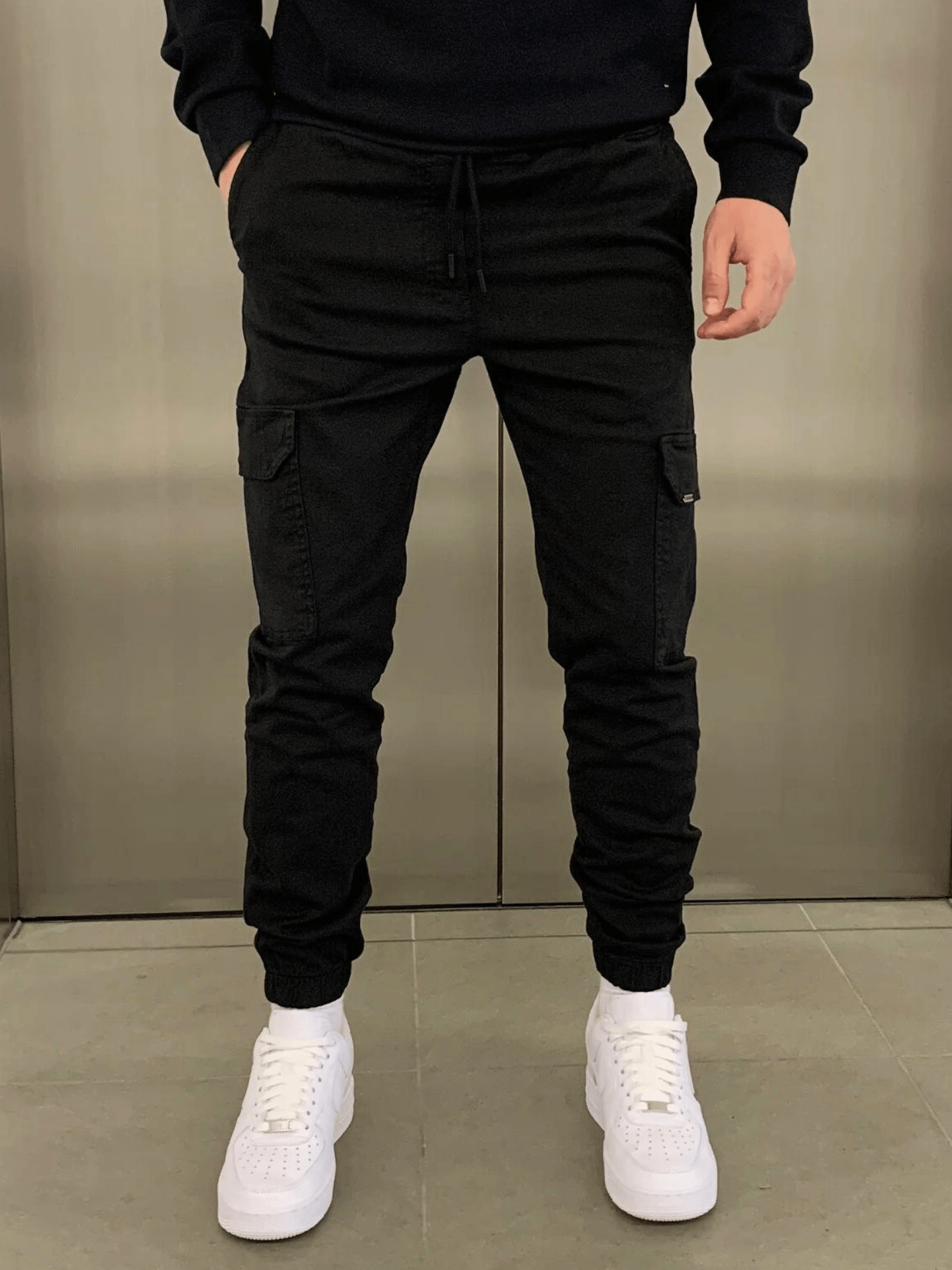 Men's Slim Fit Jogger Pants with Adjustable Waistband