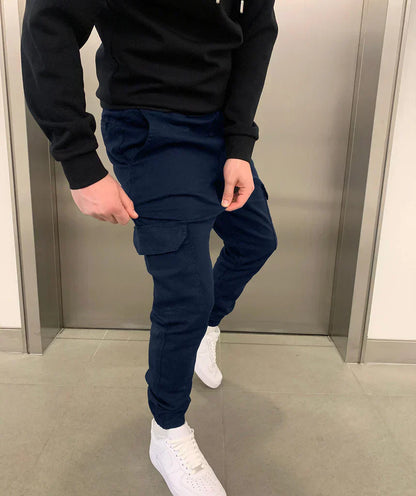 Men's Slim Fit Jogger Pants with Adjustable Waistband