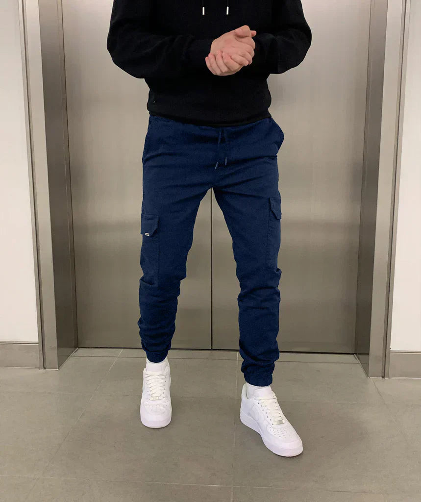 Men's Slim Fit Jogger Pants with Adjustable Waistband - OutfitLondon
