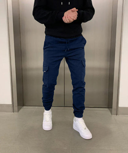 Men's Slim Fit Jogger Pants with Adjustable Waistband - OutfitLondon