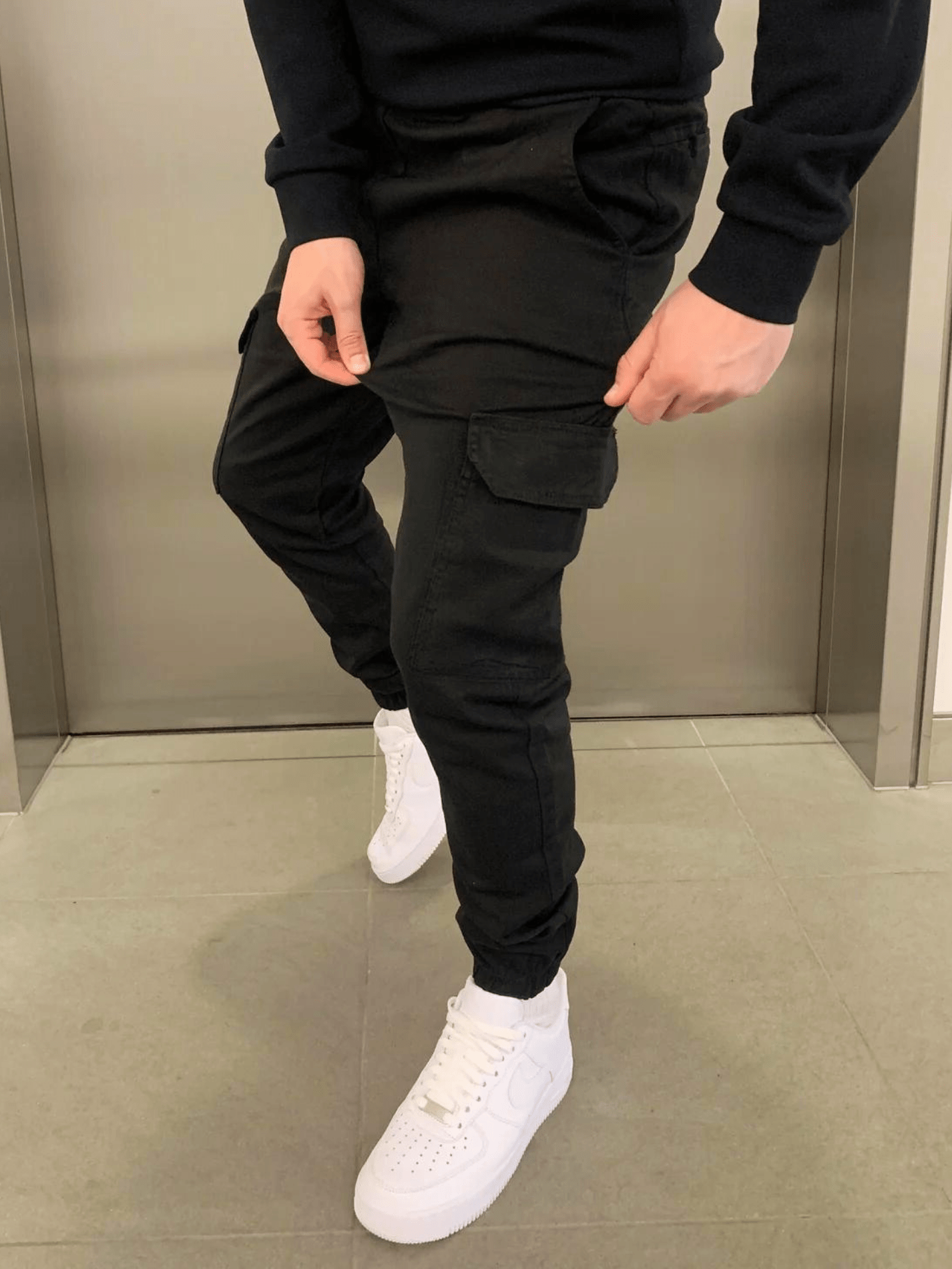 Men's Slim Fit Jogger Pants with Adjustable Waistband