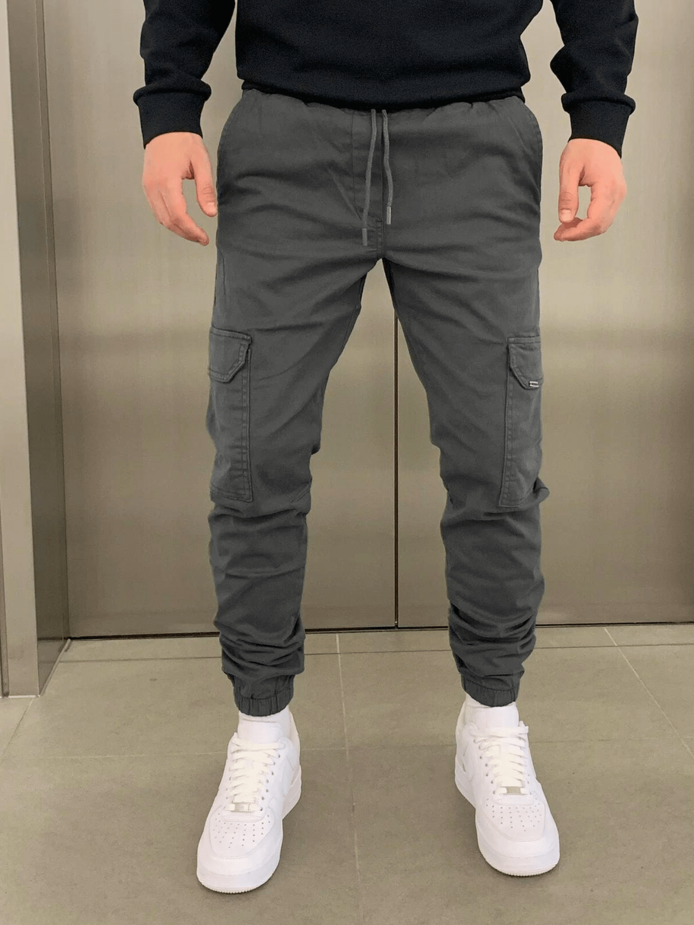 Men's Slim Fit Jogger Pants with Adjustable Waistband