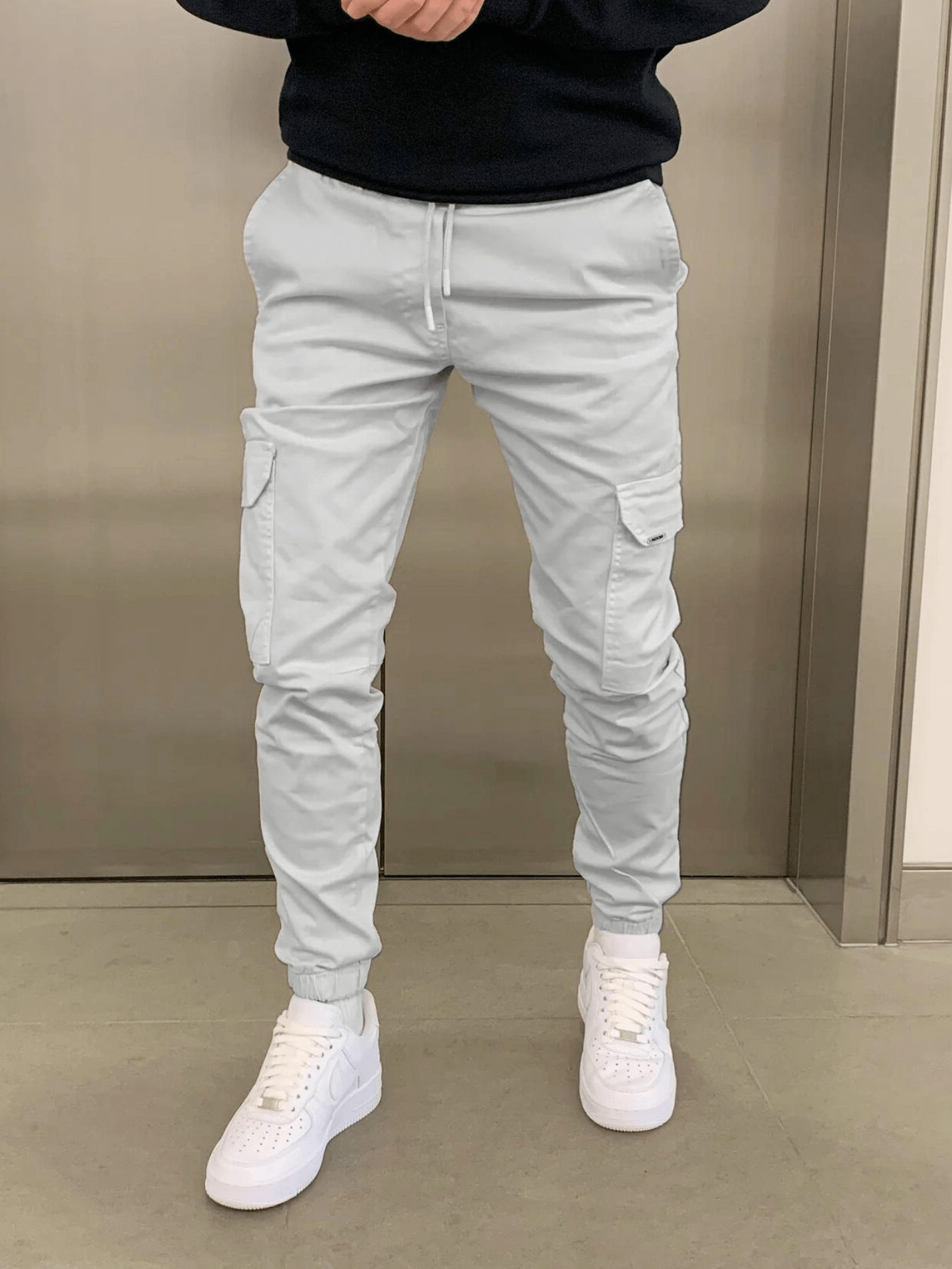 Men's Slim Fit Jogger Pants with Adjustable Waistband