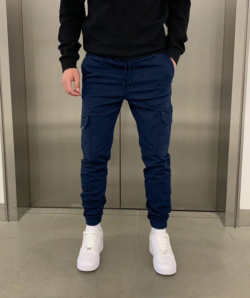 Men's Slim Fit Jogger Pants with Adjustable Waistband
