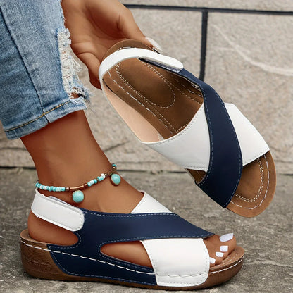 Comfortable Ankle Strap Wedge Sandals