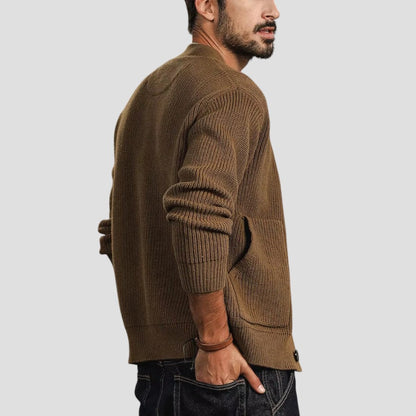 Warm Mens Wool Sweater Cardigan