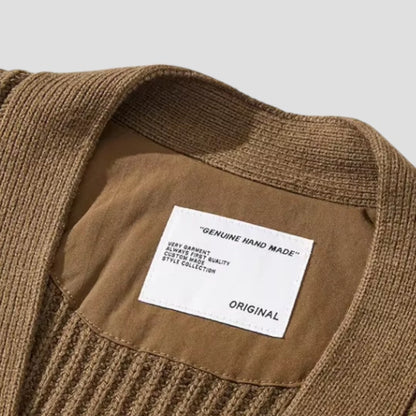 Warm Mens Wool Sweater Cardigan