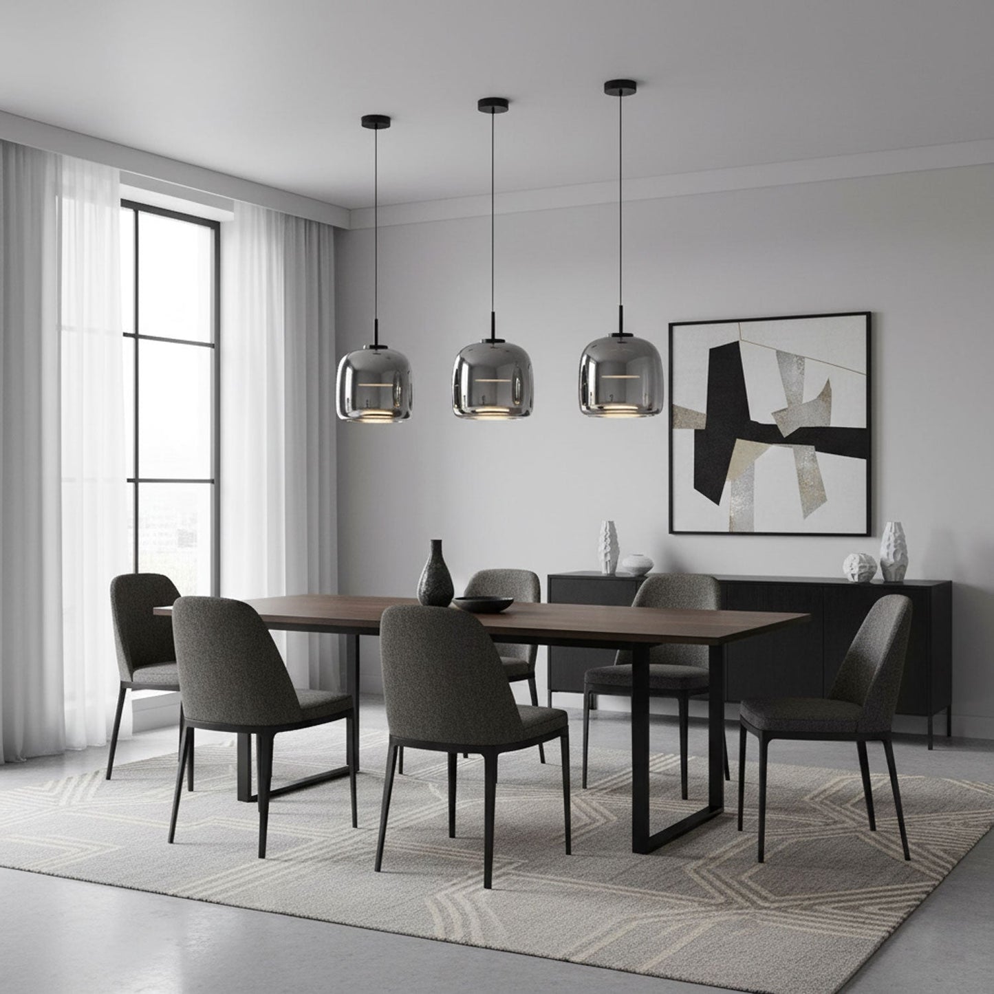 Stylish Glass Shade LED Hanging Light Fixture