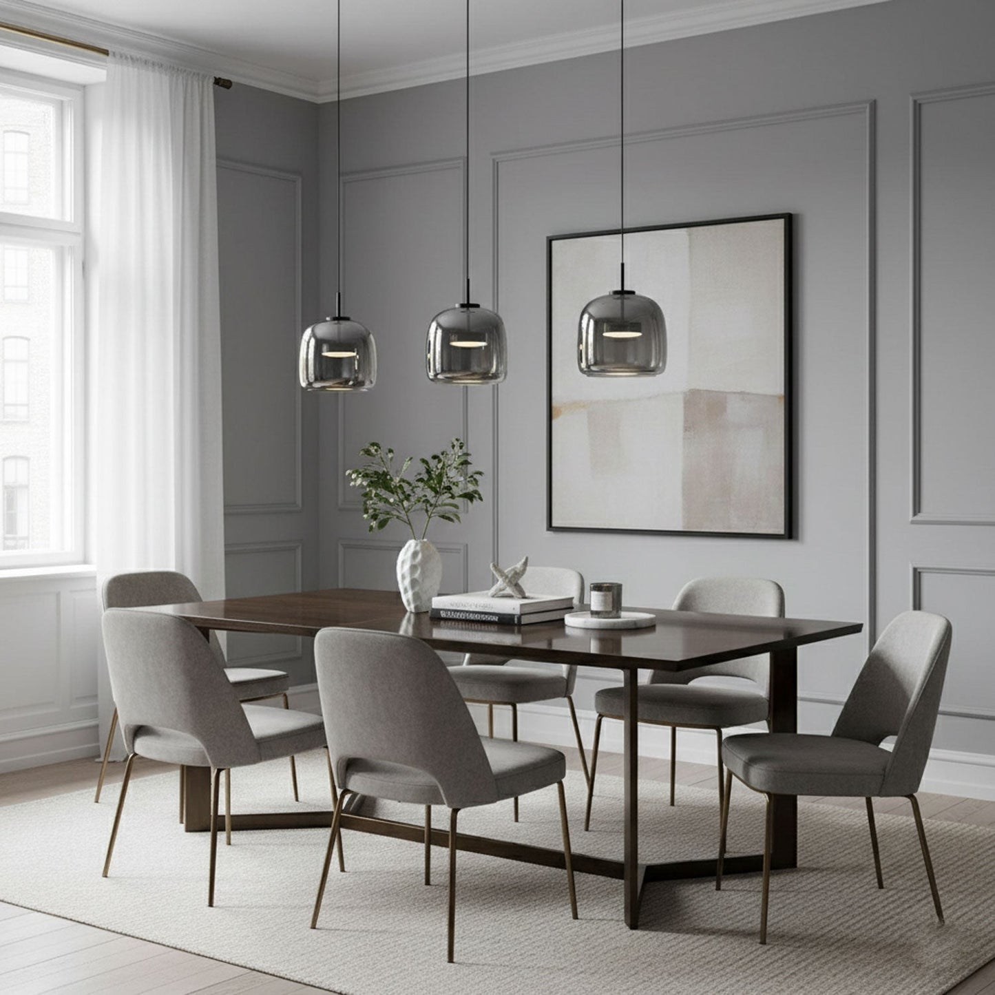 Stylish Glass Shade LED Hanging Light Fixture
