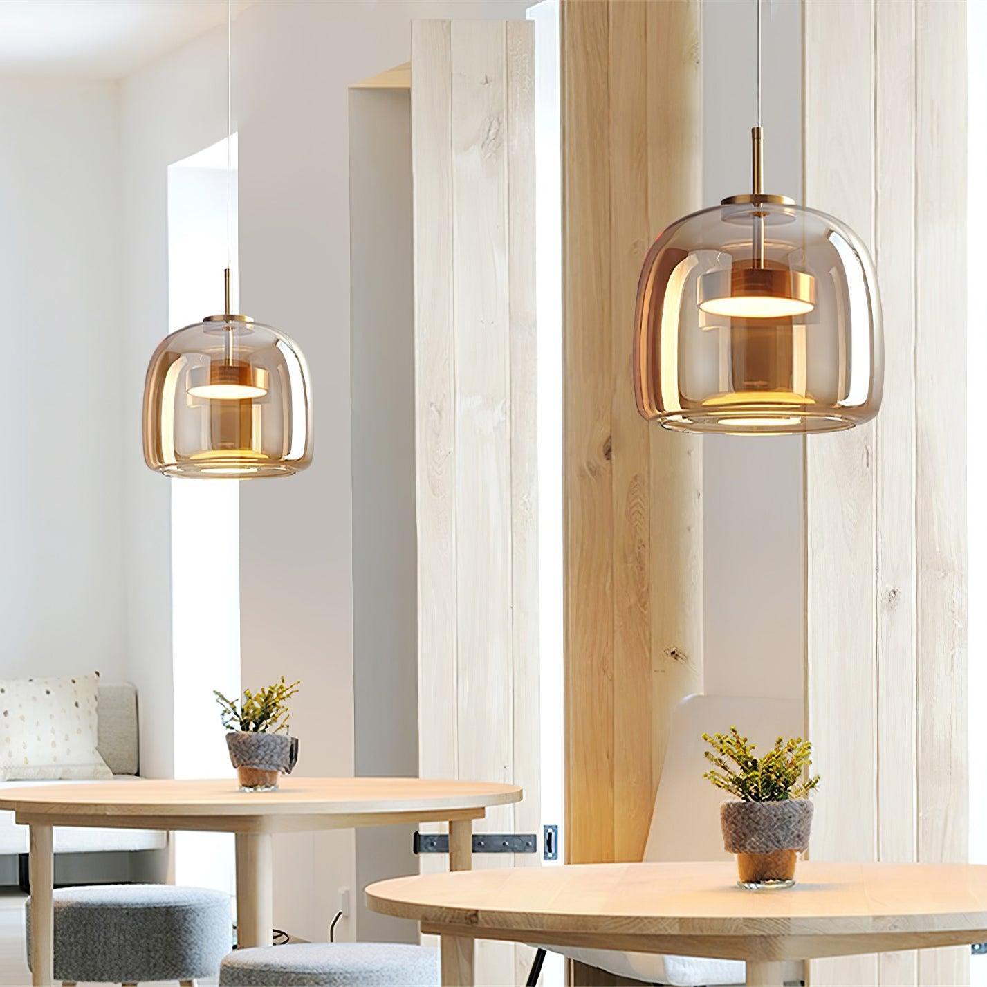 Stylish Glass Shade LED Hanging Light Fixture
