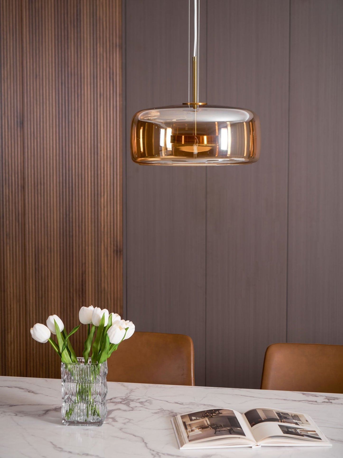 Stylish Glass Shade LED Hanging Light Fixture