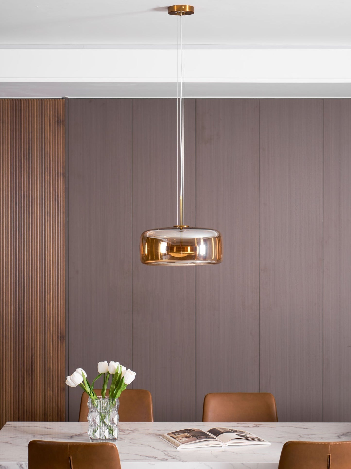 Stylish Glass Shade LED Hanging Light Fixture