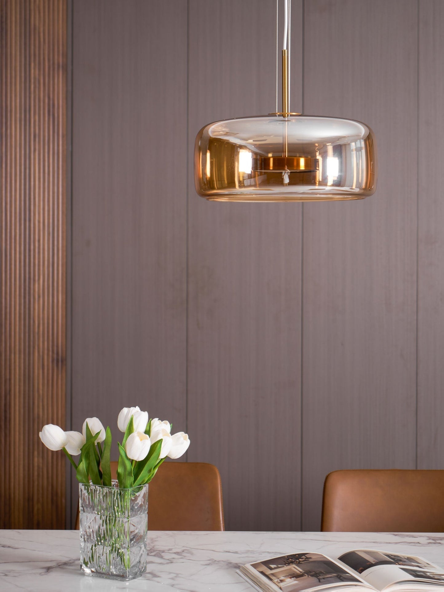 Stylish Glass Shade LED Hanging Light Fixture