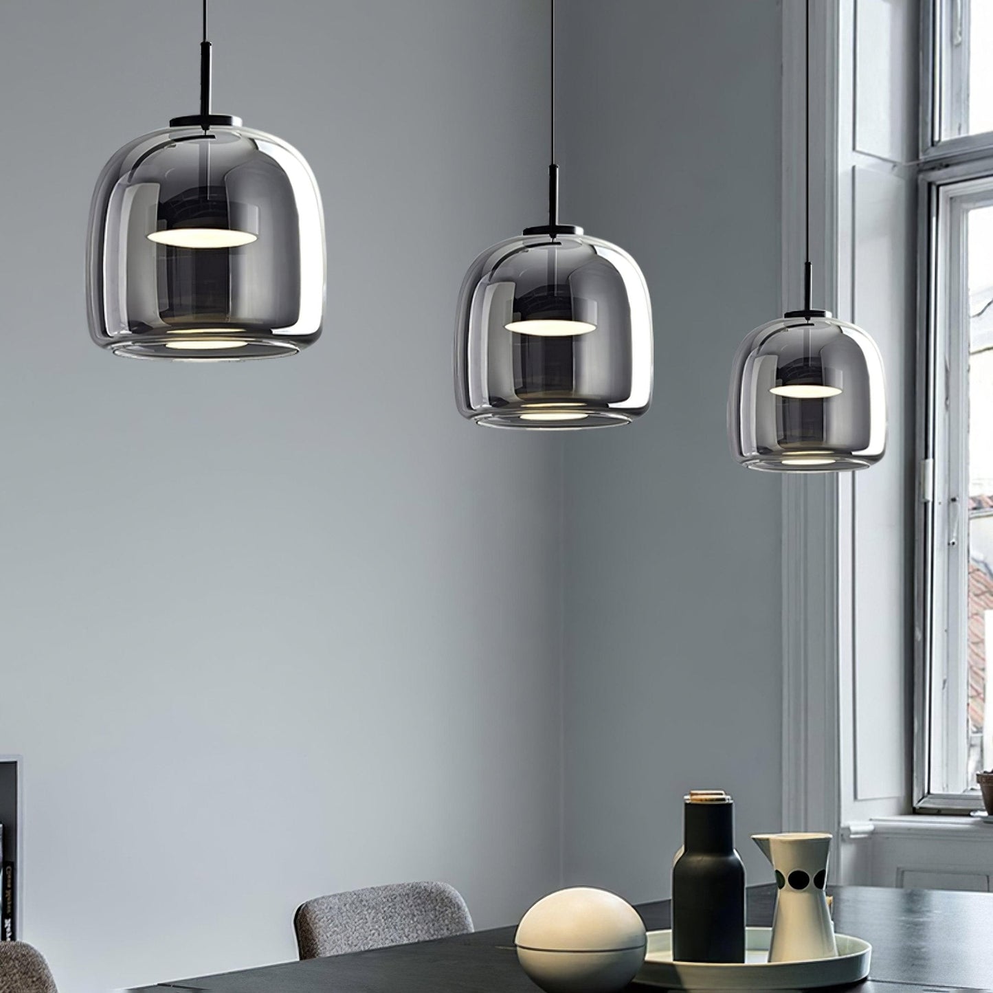 Stylish Glass Shade LED Hanging Light Fixture