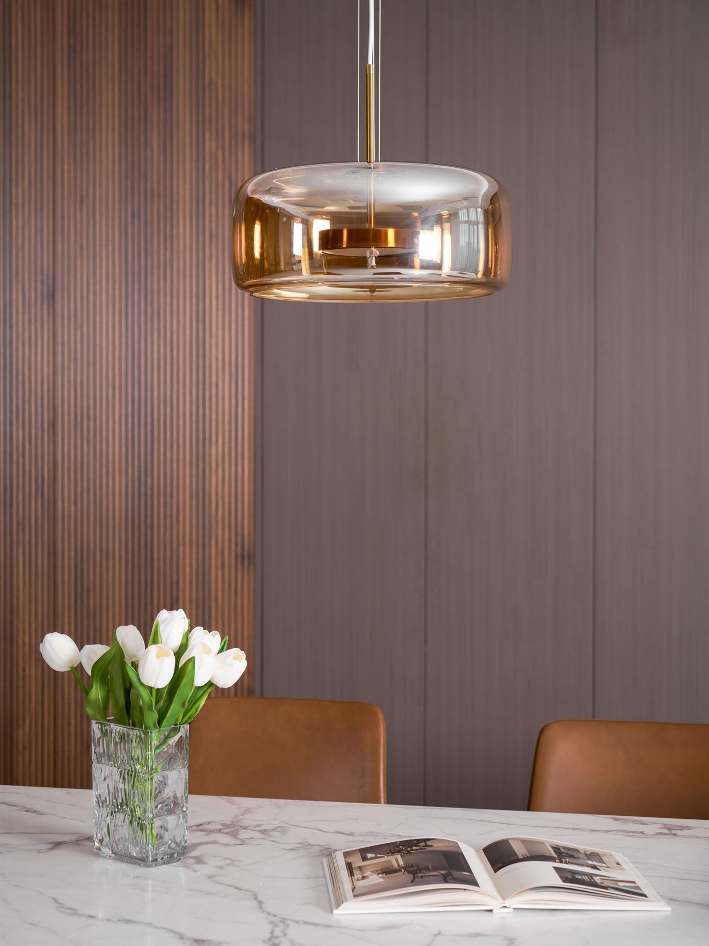 Stylish Glass Shade LED Hanging Light Fixture