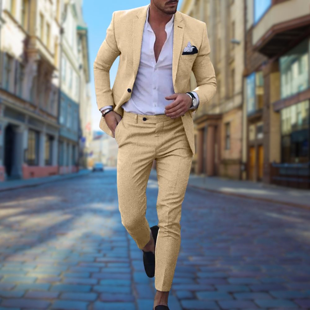 Men's Linus Suit: Classic Slim Fit Style - OutfitLondon