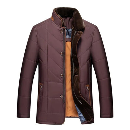 Mens Quilted Jacket Stand Collar