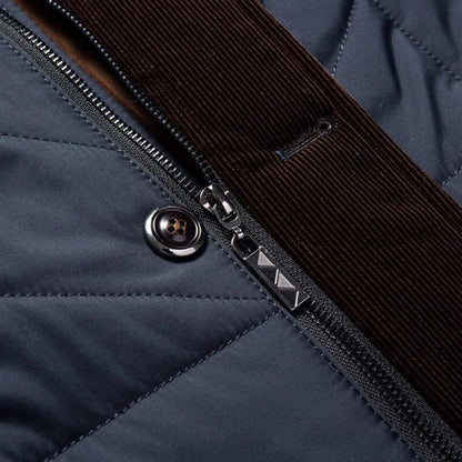 Mens Quilted Jacket Stand Collar
