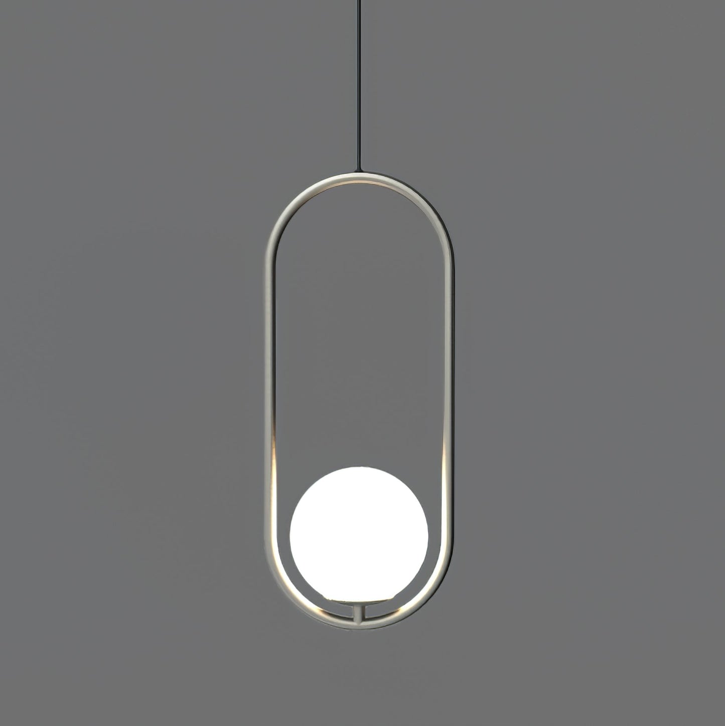 Sleek Glass Pendant Ceiling Light with Brass Accent