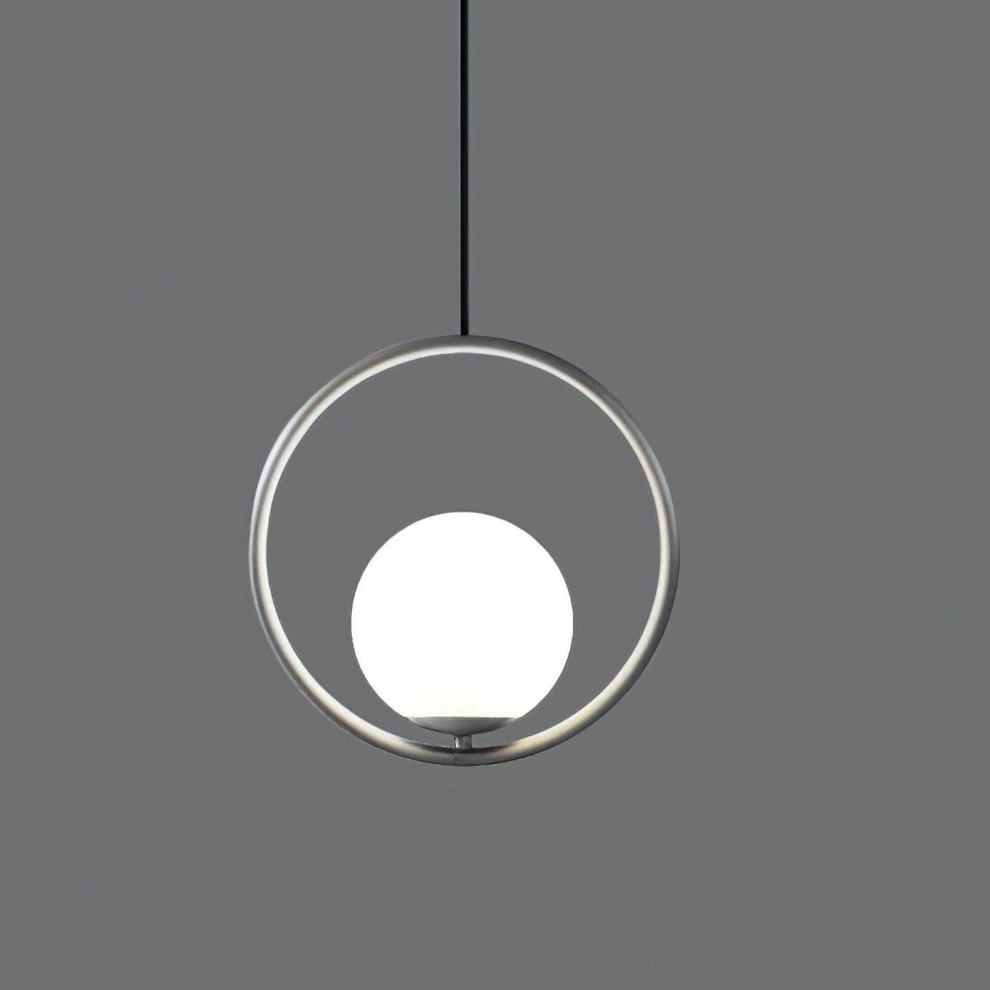 Sleek Glass Pendant Ceiling Light with Brass Accent