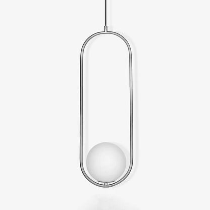 Sleek Glass Pendant Ceiling Light with Brass Accent