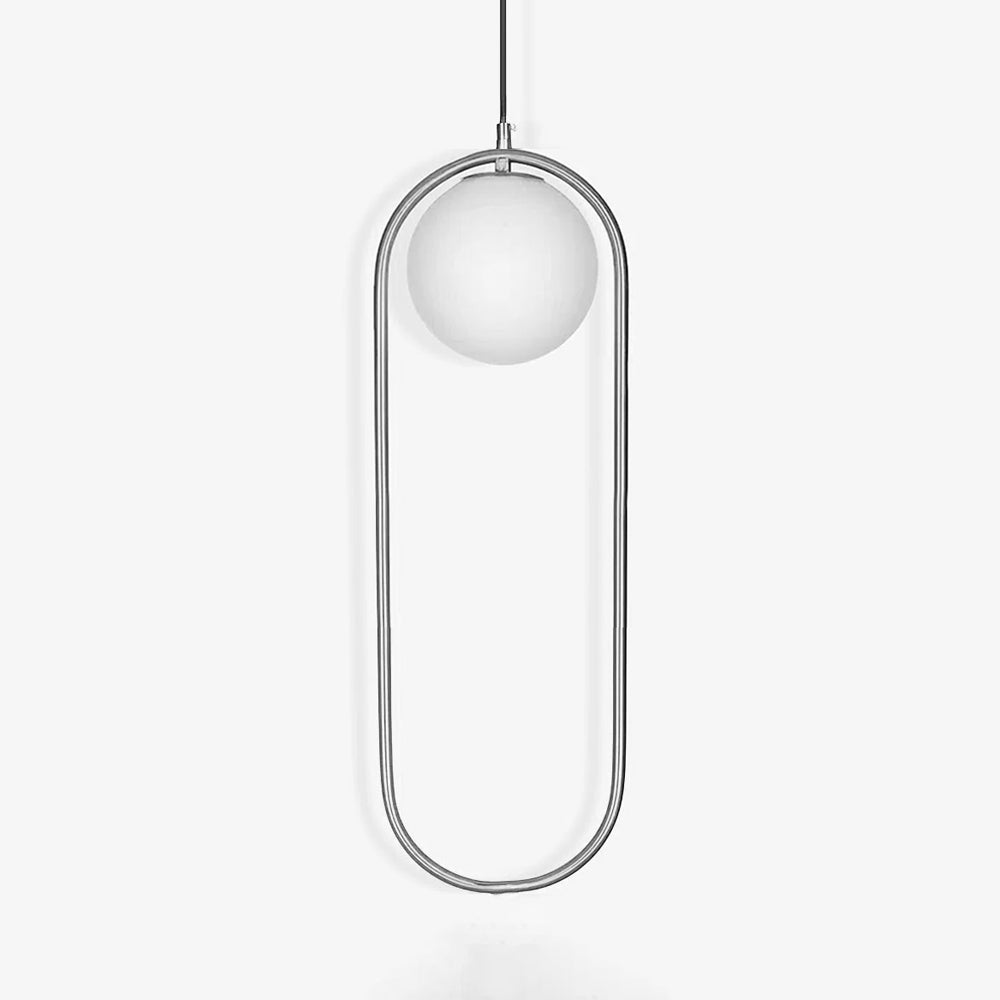 Sleek Glass Pendant Ceiling Light with Brass Accent