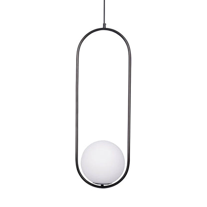 Sleek Glass Pendant Ceiling Light with Brass Accent