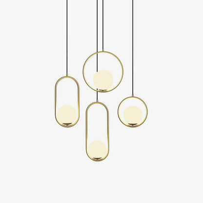 Sleek Glass Pendant Ceiling Light with Brass Accent - OutfitLondon