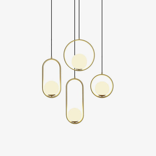 Sleek Glass Pendant Ceiling Light with Brass Accent - OutfitLondon