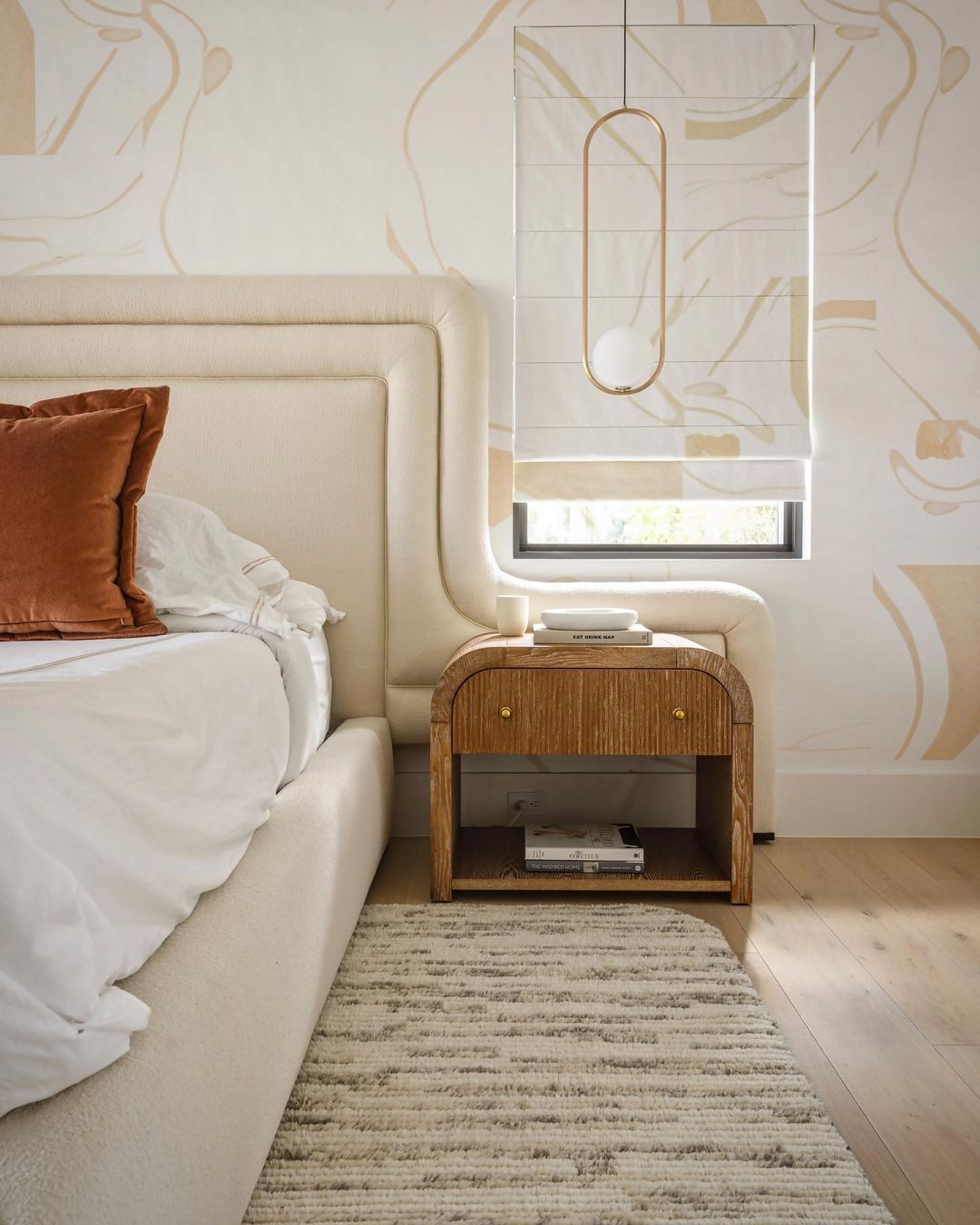 Sleek Glass Pendant Ceiling Light with Brass Accent