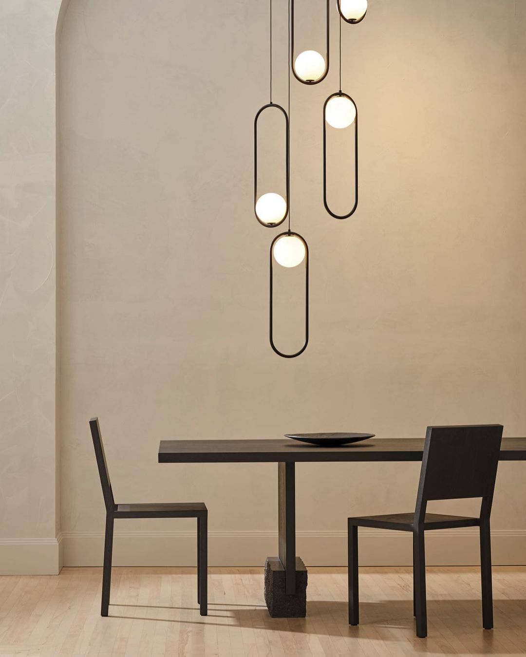 Sleek Glass Pendant Ceiling Light with Brass Accent
