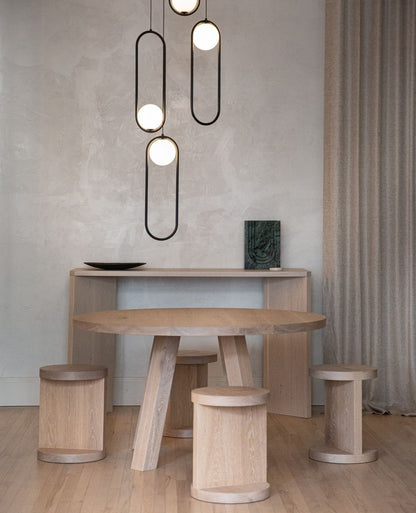 Sleek Glass Pendant Ceiling Light with Brass Accent