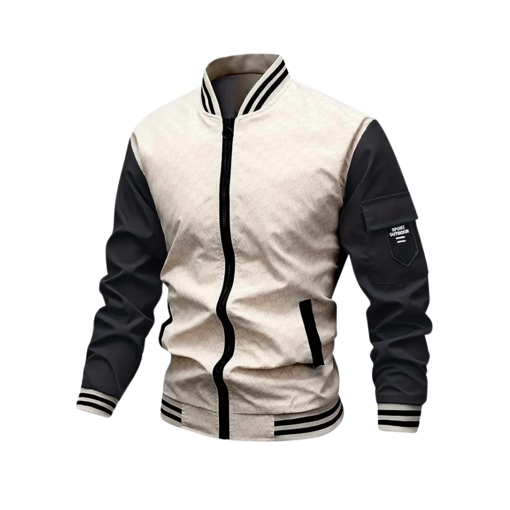 Milo | Men's Classic Dual Color Fall Bomber Jacket - OutfitLondon