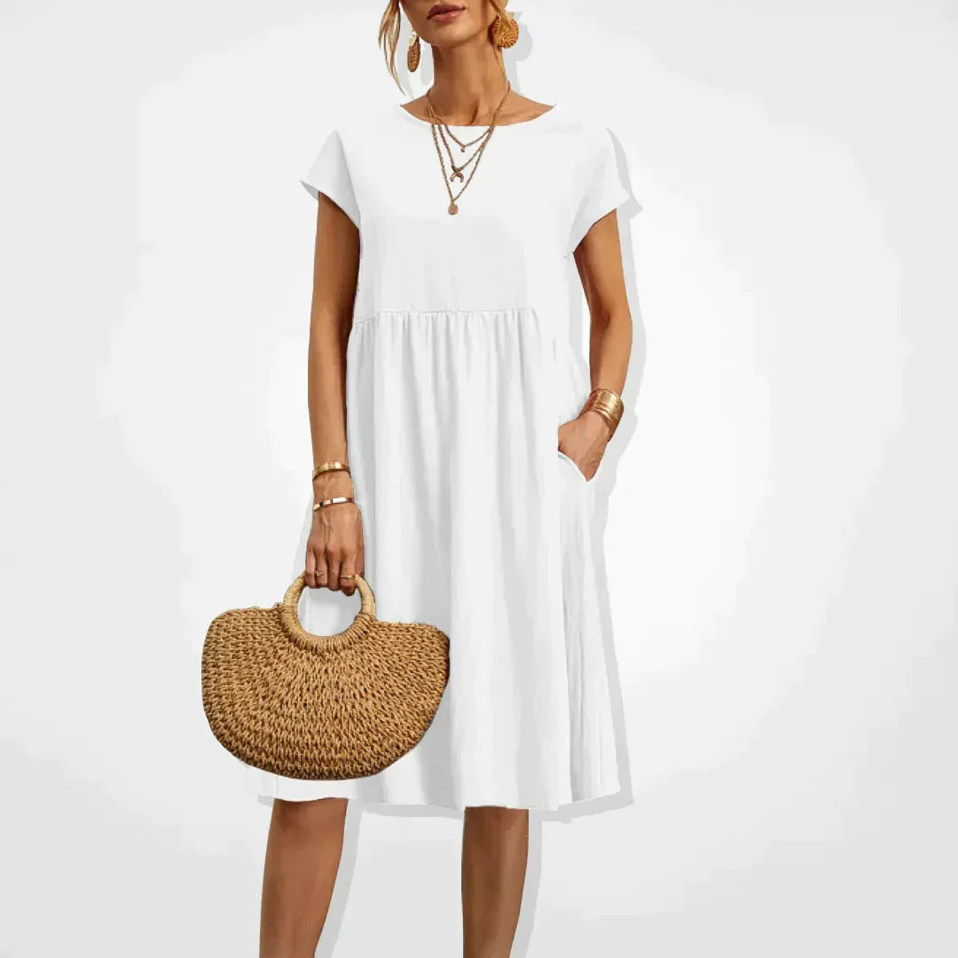 Women's Empire Waist Summer Dress - OutfitLondon