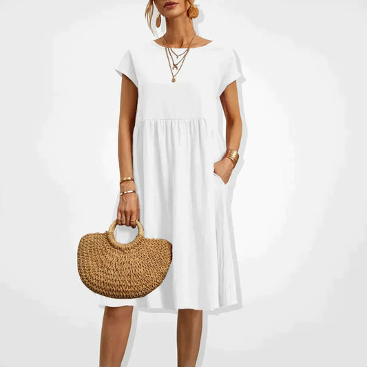 Women's Empire Waist Summer Dress - OutfitLondon