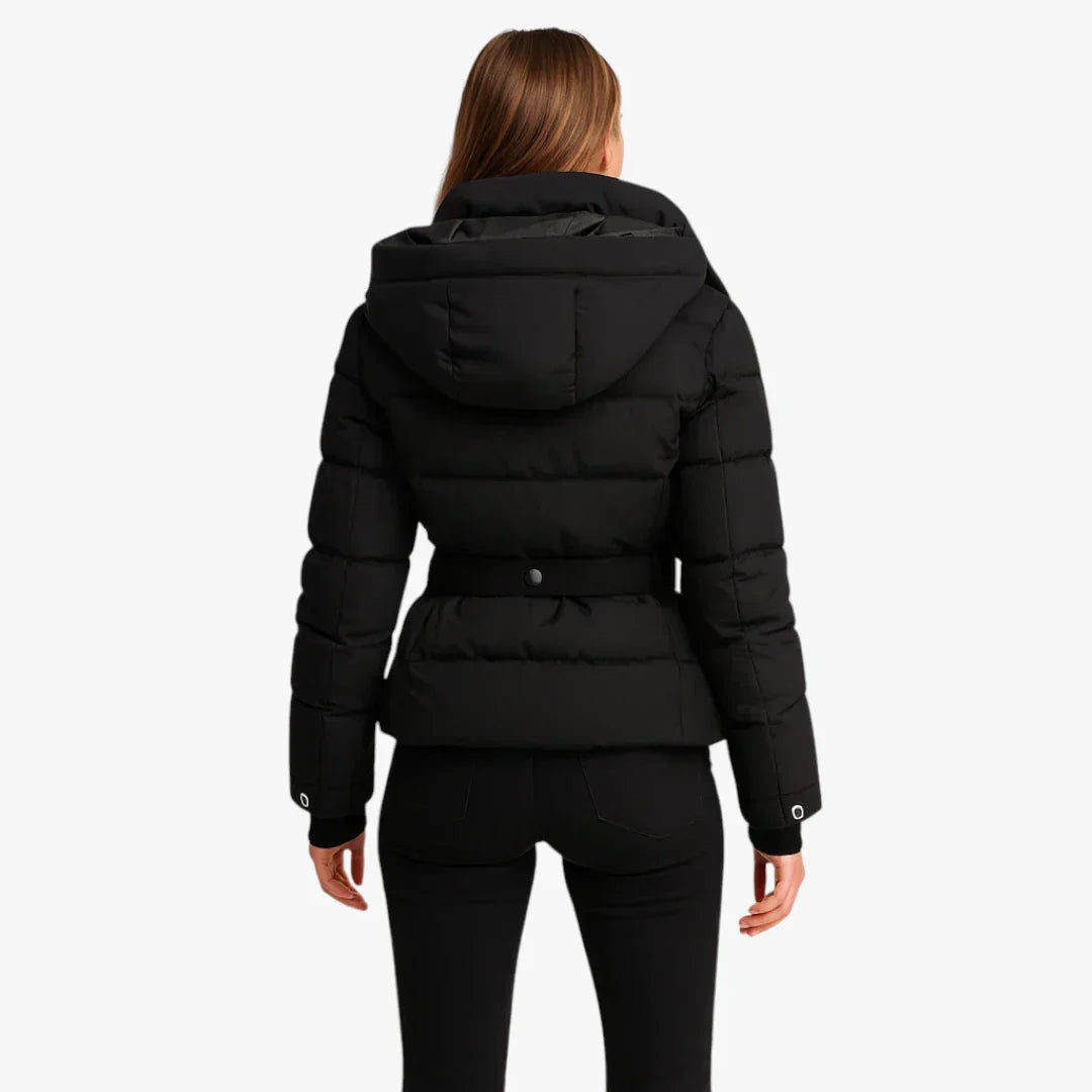 Waterproof Parka Jacket for Ladies with Belt