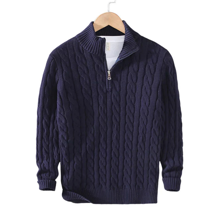 Classic Luxury Mens Half Zip Sweater