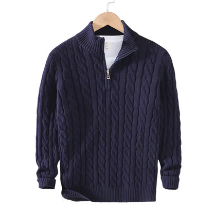 Classic Luxury Mens Half Zip Sweater