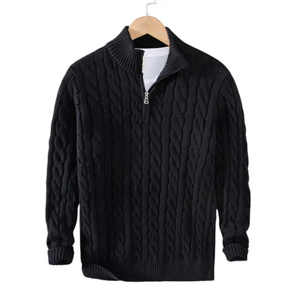 Classic Luxury Mens Half Zip Sweater