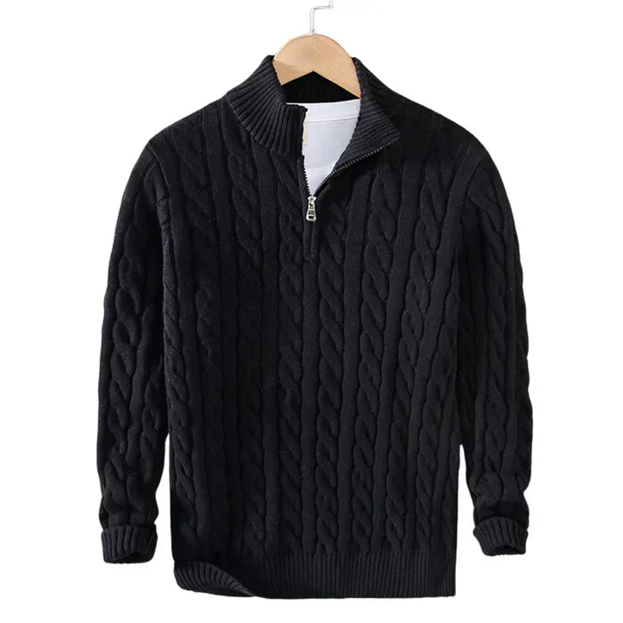 Classic Luxury Mens Half Zip Sweater