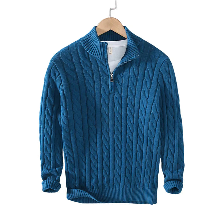 Classic Luxury Mens Half Zip Sweater