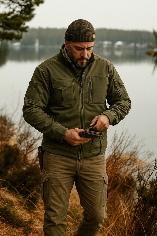 Warm Cargo Fleece Mens Coat - OutfitLondon