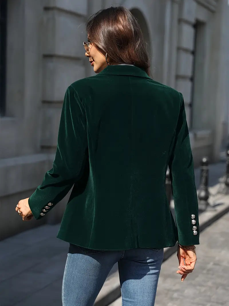 Ladies' Luxe Golden Button Jacket