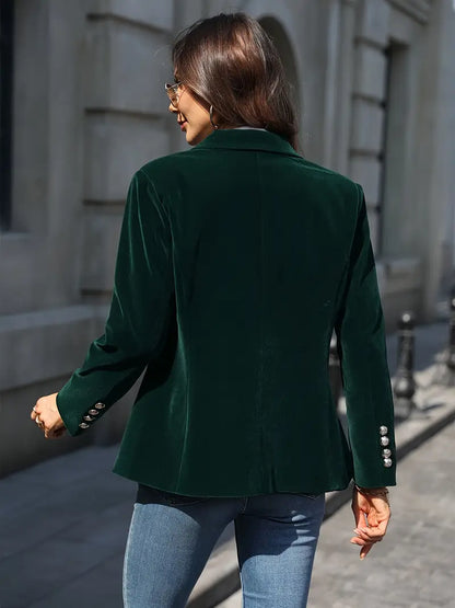 Ladies' Luxe Golden Button Jacket