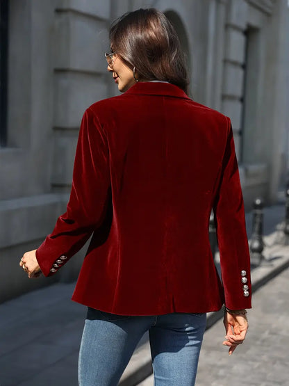 Ladies' Luxe Golden Button Jacket