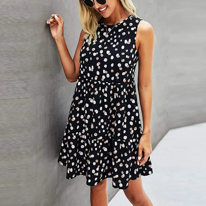 Minerva Dress | Women's Polka Dot Sleeveless Dress
