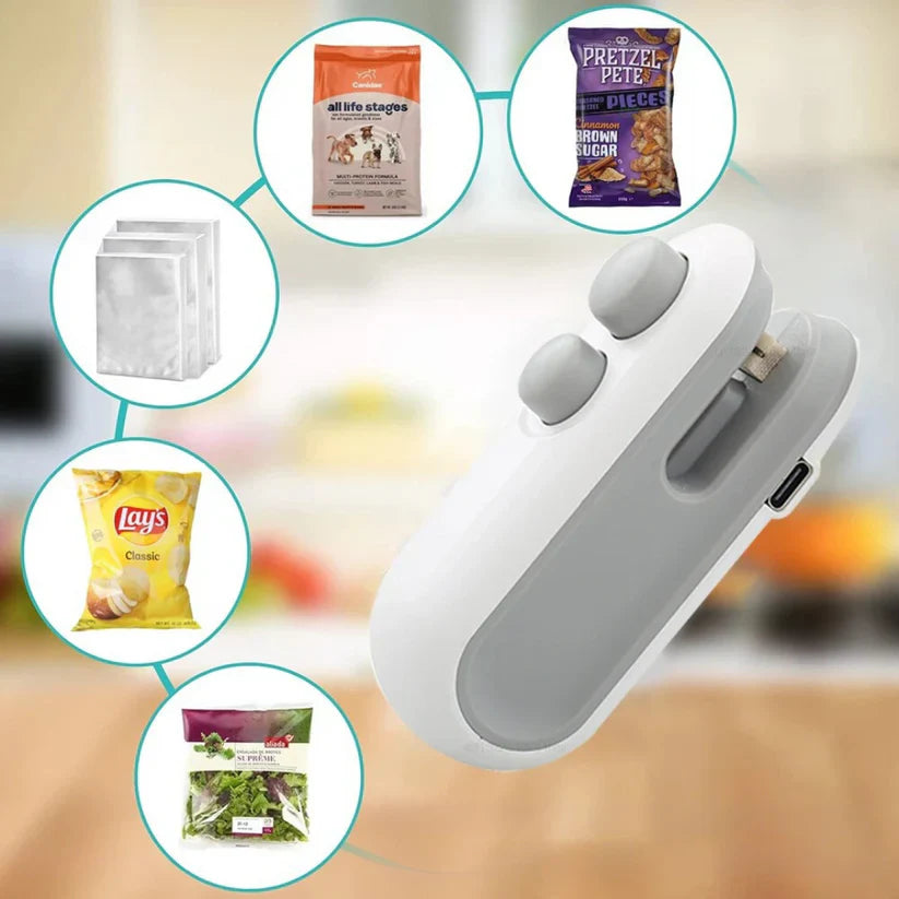 Compact Handheld Heat Sealer for Food Storage Bags